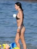 Bella Thorne in Black Bikini in Sardinia
