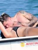 Bella Thorne in Black Bikini in Sardinia