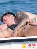 Bella Thorne in Black Bikini in Sardinia