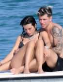 Bella Thorne in Black Bikini in Sardinia