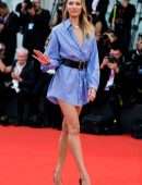 Candice Swanepoel Leggy at the Premiere of “The Perfect Candidate” in Venice
