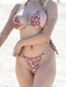 Courtney Stodden Boobs in Bikini at the Beach in Los Angeles