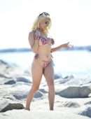 Courtney Stodden Boobs in Bikini at the Beach in Los Angeles