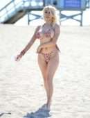 Courtney Stodden Boobs in Bikini at the Beach in Los Angeles