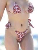 Courtney Stodden Boobs in Bikini at the Beach in Los Angeles