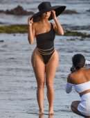 Demi Rose Mawby Booty in Swimsuit on the Set of a Photoshoot in Bali