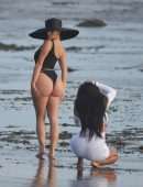 Demi Rose Mawby Booty in Swimsuit on the Set of a Photoshoot in Bali