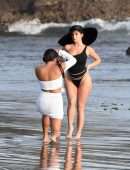 Demi Rose Mawby Booty in Swimsuit on the Set of a Photoshoot in Bali