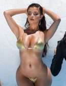 Demi Rose Mawby Gold Booty Bikini Photoshoot