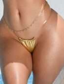 Demi Rose Mawby Gold Booty Bikini Photoshoot