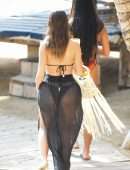 Demi Rose Mawby in Black Bikini at La Brisa Beach Club in Bali