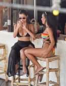 Demi Rose Mawby in Black Bikini at La Brisa Beach Club in Bali
