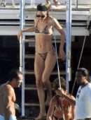 Doutzen Kroes in Thong Bikini at Beach in Ibiza