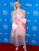 Elle Fanning at D23 Disney Expo in Anaheim, California