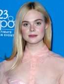 Elle Fanning at D23 Disney Expo in Anaheim, California