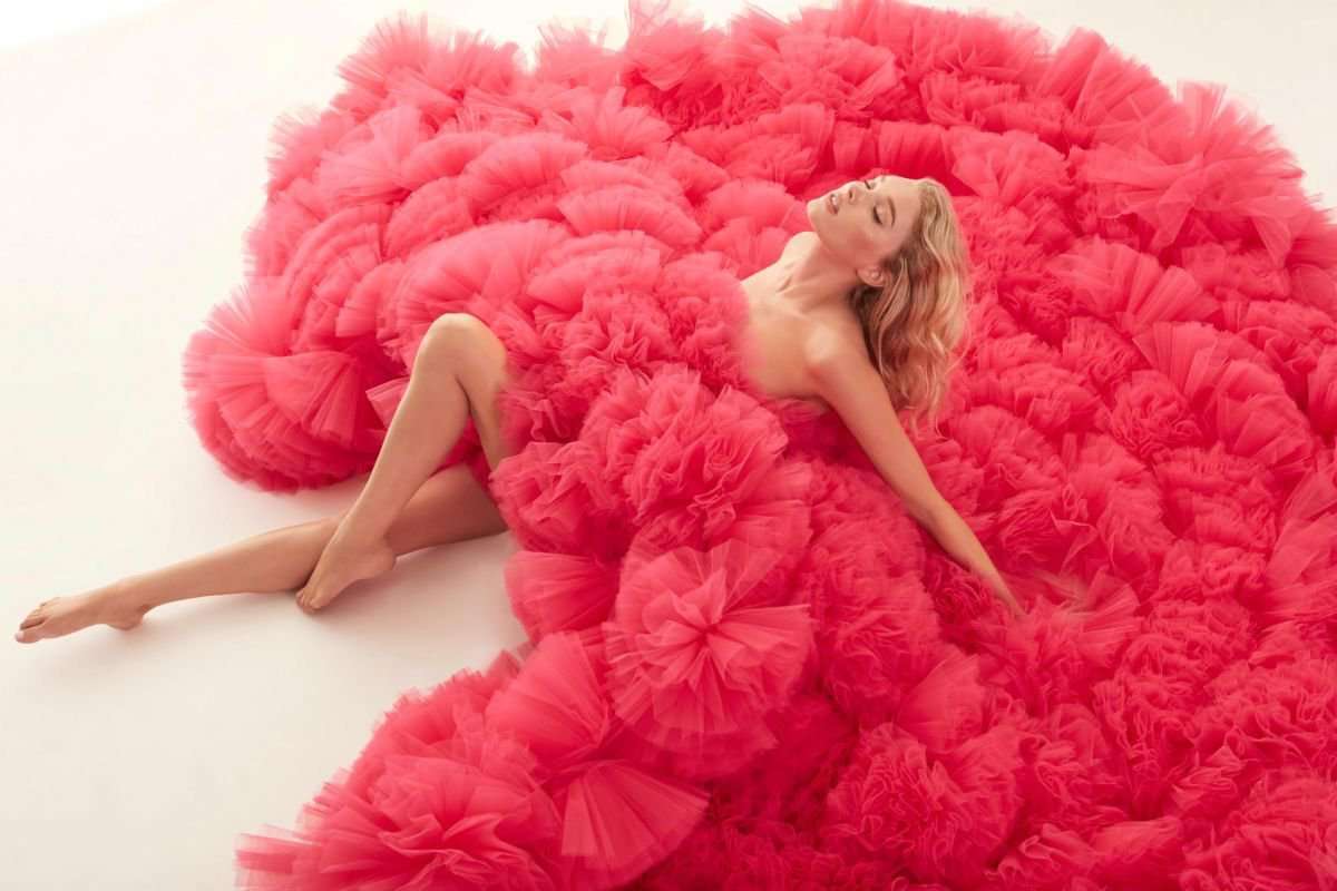 Elsa Hosk at Enchant in Nicole + Felicia Couture Campaign 2019