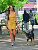 Emily Ratajkowski walking her Dog in NYC