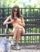 Emily Ratajkowski walking her Dog in NYC