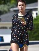 Emma Roberts Leggy, Out in Los Feliz