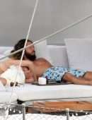 Heidi Klum in Bikini on a Yacht in Capri