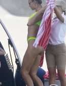 Irina Shayk in Bikini on a Yacht in Ibiza