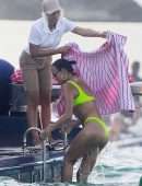 Irina Shayk in Bikini on a Yacht in Ibiza