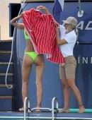 Irina Shayk in Bikini on a Yacht in Ibiza