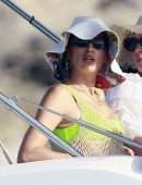 Irina Shayk in Bikini on a Yacht in Ibiza