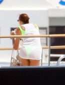 Irina Shayk in Bikini on a Yacht in Ibiza