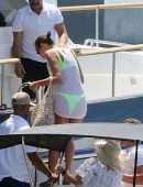 Irina Shayk in Bikini on a Yacht in Ibiza
