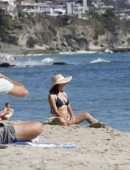 Jenna Dewan in Navy Blue Bikini with her Boyfriend Steve Kazee