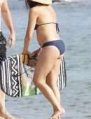 Jenna Dewan in Navy Blue Bikini with her Boyfriend Steve Kazee