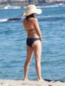 Jenna Dewan in Navy Blue Bikini with her Boyfriend Steve Kazee