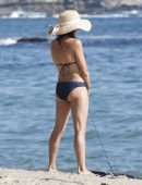 Jenna Dewan in Navy Blue Bikini with her Boyfriend Steve Kazee