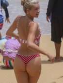 Josie Canseco Booty in Thong Bikini on the Beach in Honolulu