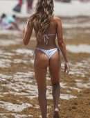 Kara Del Toro in White Bikini at Miami Beach