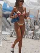 Kara Del Toro in White Bikini at Miami Beach