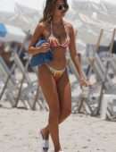 Kara Del Toro in White Bikini at Miami Beach
