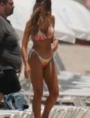 Kara Del Toro in White Bikini at Miami Beach