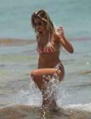 Kara Del Toro in White Bikini at Miami Beach