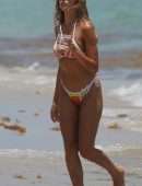 Kara Del Toro in White Bikini at Miami Beach
