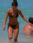 Karrueche Tran in Bikini at Beach in Miami