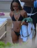 Karrueche Tran in Bikini at Beach in Miami