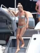 Kate Moss in Bikini on a Yacht in St Tropez