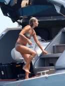 Kate Moss in Bikini on a Yacht in St Tropez
