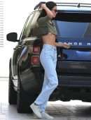 Kendall Jenner Braless Underboobs in Los Angeles