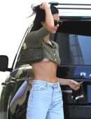 Kendall Jenner Braless Underboobs in Los Angeles