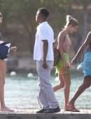 Kendall Jenner in Bikini on a Boat in Jamaica