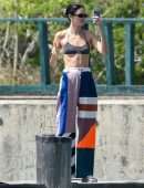 Kendall Jenner in Bikini on a Boat in Jamaica