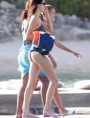 Kendall Jenner in Bikini on a Boat in Jamaica